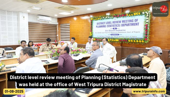 District level review meeting of Planning (Statistics) Department was held at the office of West Tripura District Magistrate