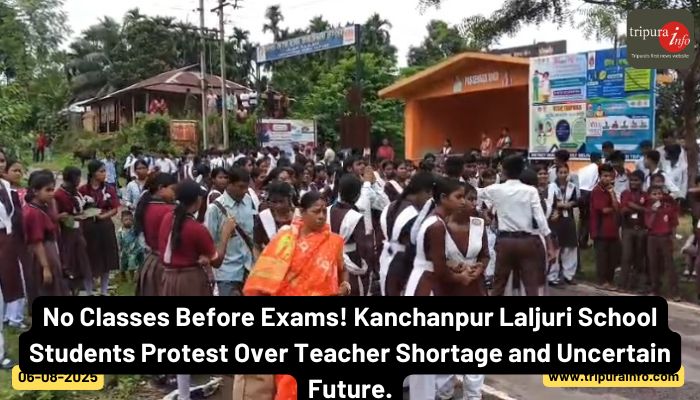 No Classes Before Exams! Kanchanpur Laljuri School Students Protest Over Teacher Shortage and Uncertain Future.