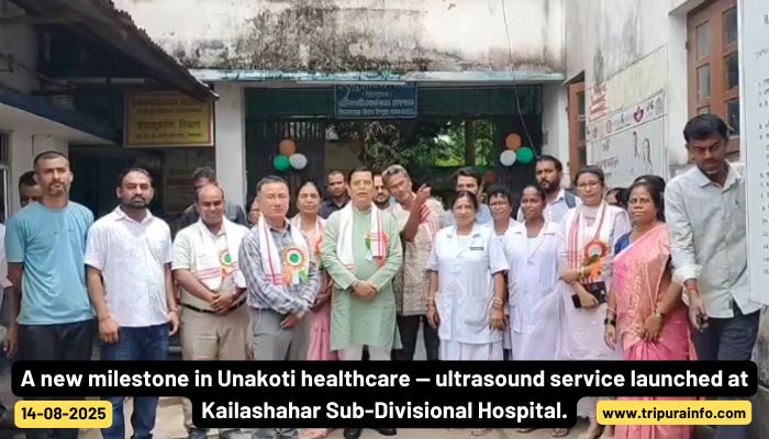 A new milestone in Unakoti healthcare — ultrasound service launched at Kailashahar Sub-Divisional Hospital.