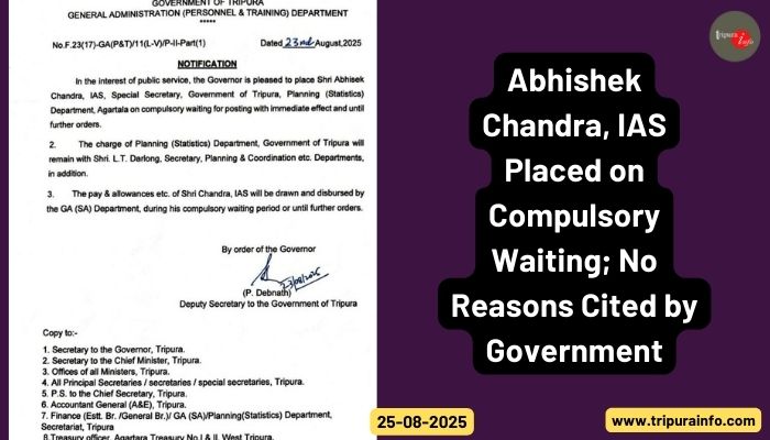 Abhishek Chandra, IAS Placed on Compulsory Waiting; No Reasons Cited by Government
