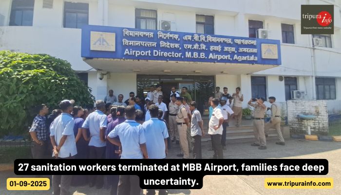 27 sanitation workers terminated at MBB Airport, families face deep uncertainty.