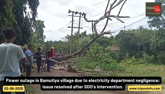Power outage in Bamutiya village due to electricity department negligence; issue resolved after SDO’s intervention.