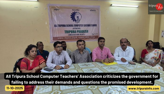 All Tripura School Computer Teachers’ Association criticizes the government for failing to address their demands and questions the promised development.