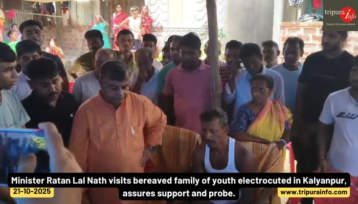 Minister Ratan Lal Nath visits bereaved family of youth electrocuted in Kalyanpur, assures support and probe.