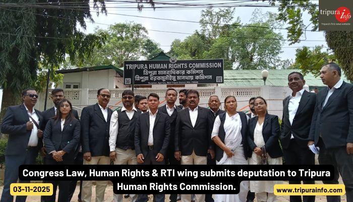 Congress Law, Human Rights & RTI wing submits deputation to Tripura Human Rights Commission.