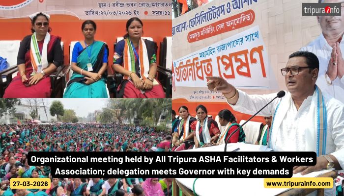 Organizational meeting held by All Tripura ASHA Facilitators & Workers Association; delegation meets Governor with key demands.