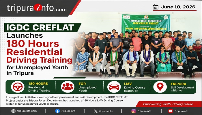 IGDC CREFLAT Launches 180 Hours Residential Driving Training for Unemployed Youth in Tripura