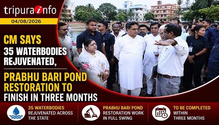 CM says 35 waterbodies rejuvenated, Prabhu Bari pond restoration to finish in three months