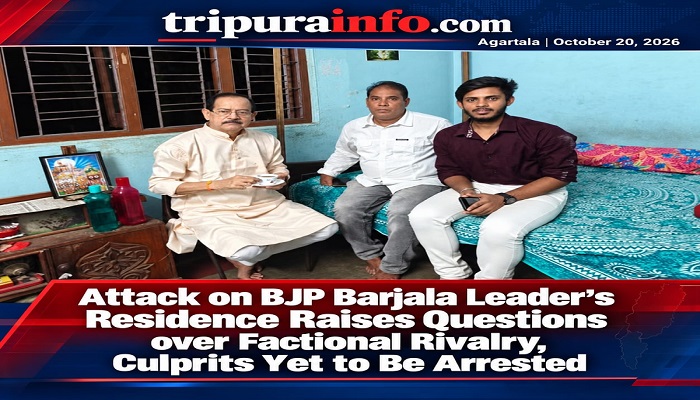Attack on BJP Barjala Leader’s Residence Raises Questions over Factional Rivalry, Culprits Yet to Be Arrested