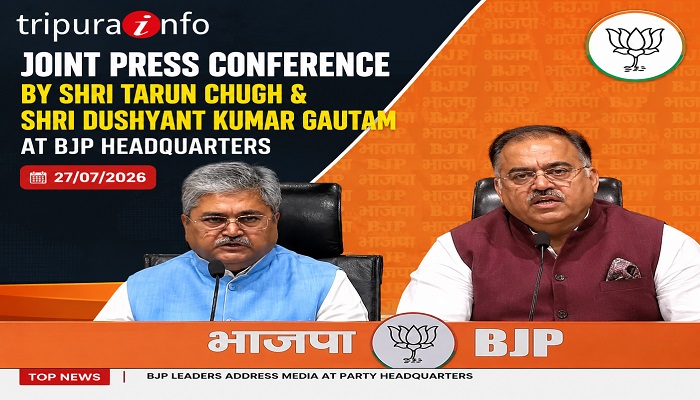 Joint Press Conference by Shri Tarun Chugh & Shri Dushyant Kumar Gautam at BJP headquarters, Delhi