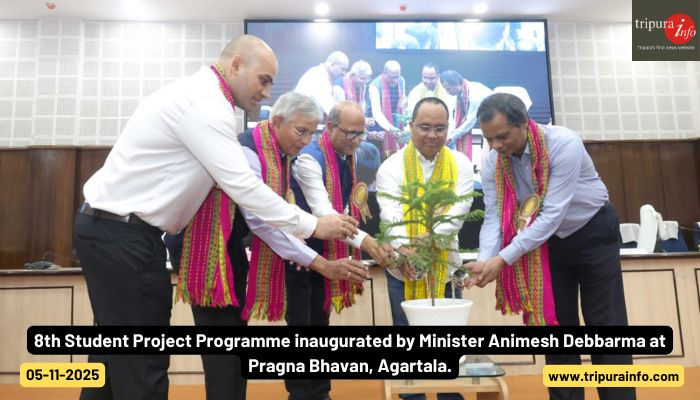 8th Student Project Programme inaugurated by Minister Animesh Debbarma at Pragna Bhavan, Agartala.