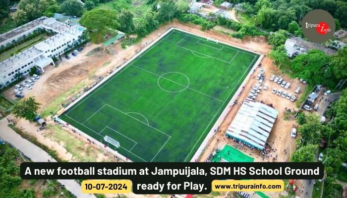 A new football stadium at Jampuijala, SDM HS School Ground ready for Play.