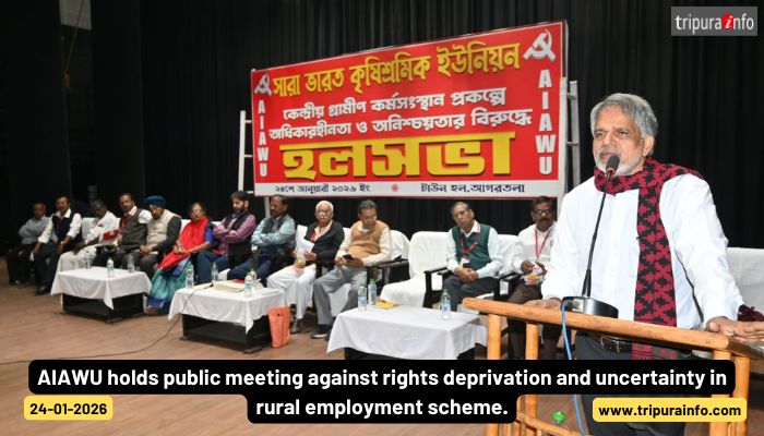 AIAWU holds public meeting against rights deprivation and uncertainty in rural employment scheme.