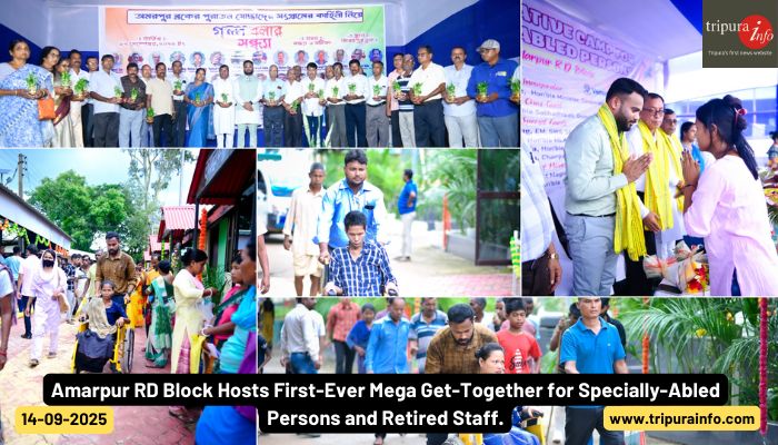Amarpur RD Block Hosts First-Ever Mega Get-Together for Specially-Abled Persons and Retired Staff.