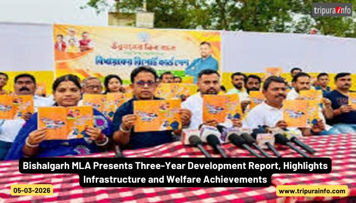 Bishalgarh MLA Presents Three-Year Development Report, Highlights Infrastructure and Welfare Achievements