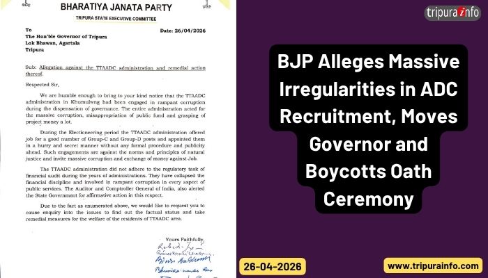 BJP Alleges Massive Irregularities in ADC Recruitment, Moves Governor and Boycotts Oath Ceremony.