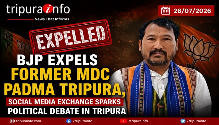 BJP Expels Former MDC Padma Tripura, Social Media Exchange Sparks Political Debate in Tripura