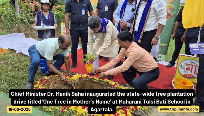 Chief Minister Dr. Manik Saha inaugurated the state-wide tree plantation drive titled 