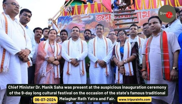 Chief Minister Dr. Manik Saha was present at the auspicious inauguration ceremony of the 9-day long cultural festival on the occasion of the state