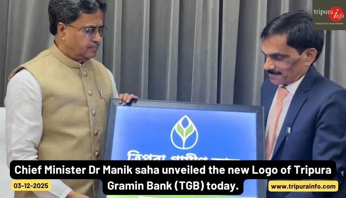 Chief Minister Dr Manik saha unveiled the new Logo of Tripura Gramin Bank (TGB) today.