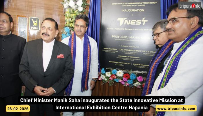 Chief Minister Manik Saha inaugurates the State Innovative Mission at International Exhibition Centre, Hapania.
