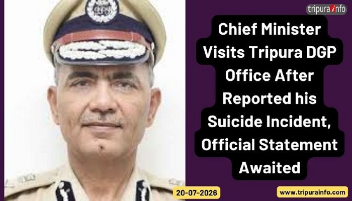 Chief Minister Visits Tripura DGP Office After Reported his Suicide Incident, Official Statement Awaited