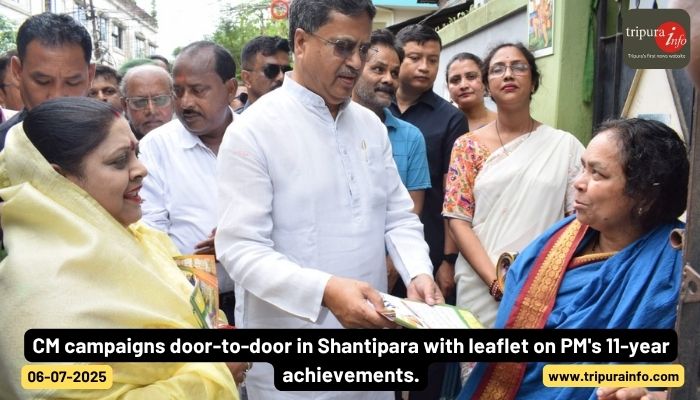 CM campaigns door-to-door in Shantipara with leaflet on PM