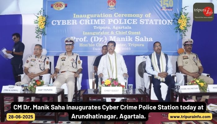 CM Dr. Manik Saha inaugurates Cyber Crime Police Station today at Arundhatinagar, Agartala.
