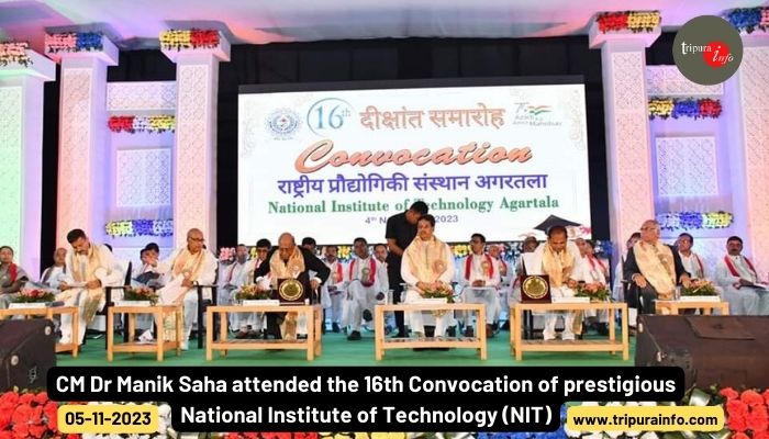 CM Dr Manik Saha attended the 16th Convocation of prestigious National Institute of Technology (NIT)