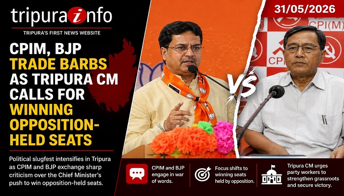 CPIM, BJP Trade Barbs as Tripura CM Calls for Winning Opposition-Held Seats