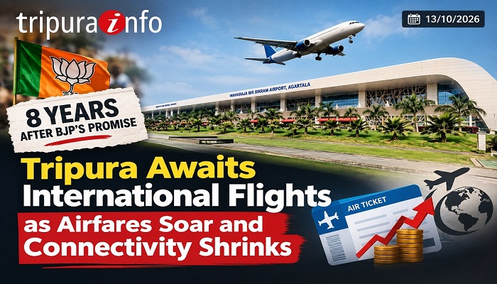 Eight Years After BJP’s Promise, Tripura Awaits International Flights as Airfares Soar and Connectivity Shrinks