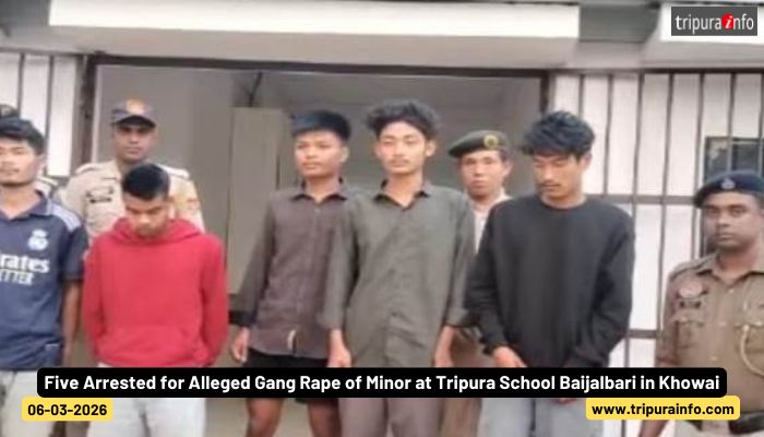 Five Arrested for Alleged Gang Rape of Minor at Tripura School Baijalbari in Khowai