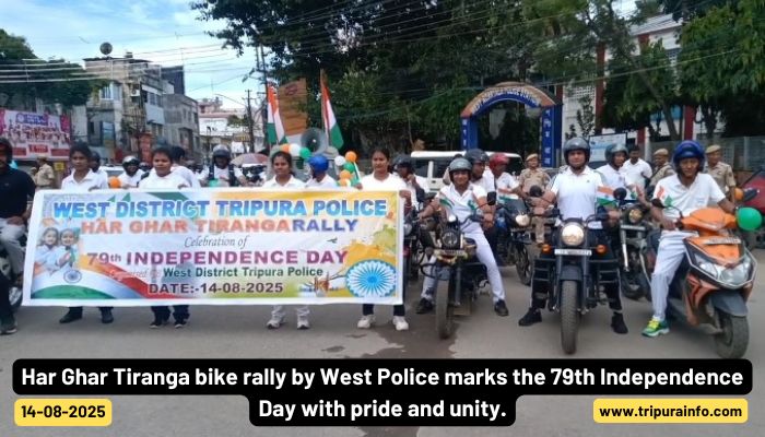 Har Ghar Tiranga bike rally by West Police marks the 79th Independence Day with pride and unity.