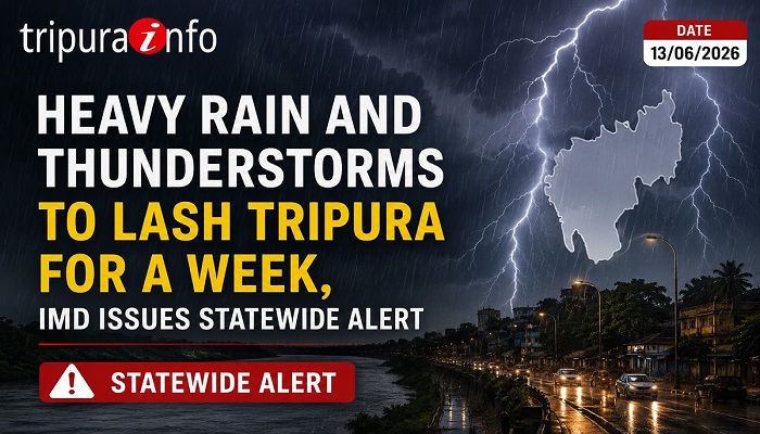 Heavy Rain and Thunderstorms to Lash Tripura for a Week