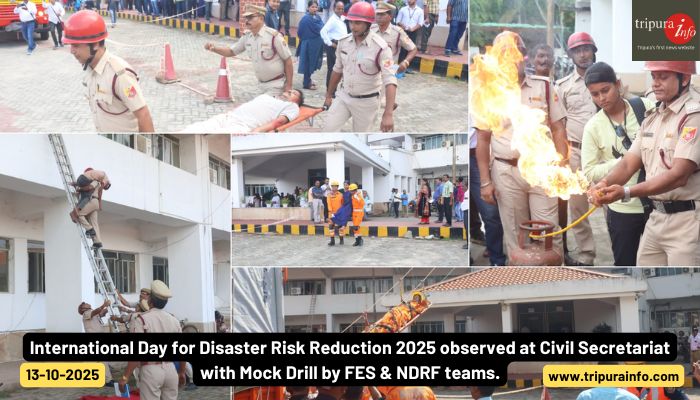 International Day for Disaster Risk Reduction 2025 observed at Civil Secretariat with Mock Drill by FES & NDRF teams.