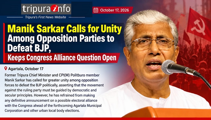 Manik Sarkar Calls for Unity Among Opposition Parties to Defeat BJP, Keeps Congress Alliance Question Open