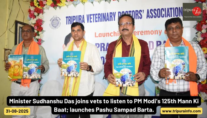 Minister Sudhanshu Das joins vets to listen to PM Modi’s 125th Mann Ki Baat; launches Pashu Sampad Barta.