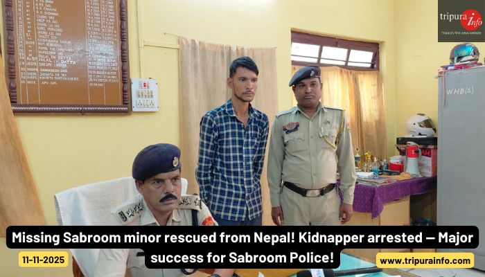 Missing Sabroom minor rescued from Nepal! Kidnapper arrested — Major success for Sabroom Police!