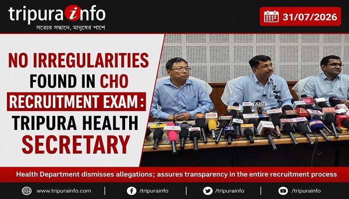 No irregularities found in CHO recruitment exam : Tripura Health Secretary