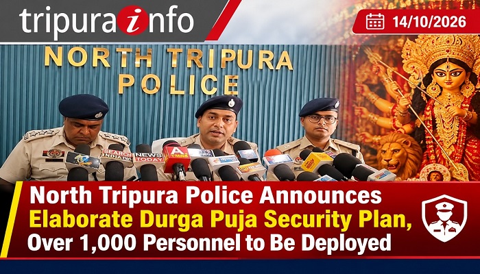 North Tripura Police Announces Elaborate Durga Puja Security Plan, Over 1,000 Personnel to Be Deployed