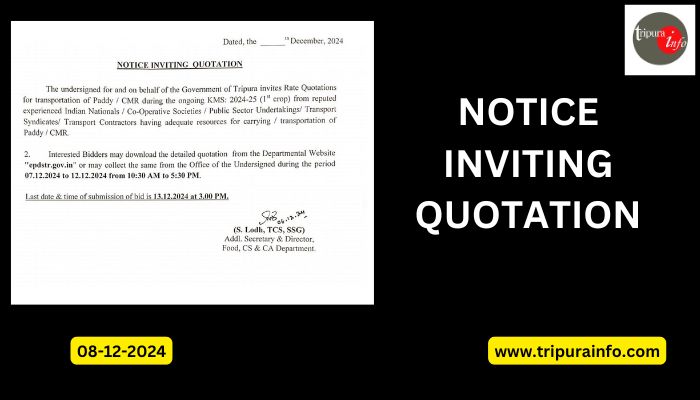 NOTICE INVITING QUOTATION