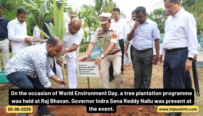 On the occasion of World Environment Day, a tree plantation programme was held at Raj Bhavan. Governor Indra Sena Reddy Nallu was present at the event.