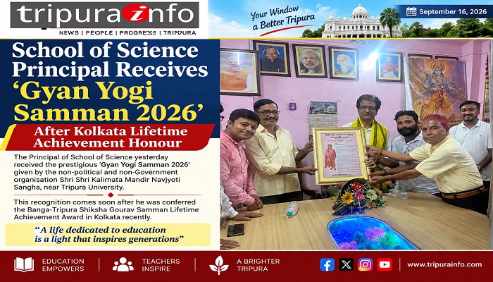 School of Science Principal Receives ‘Gyan Yogi Samman 2026’ After Kolkata Lifetime Achievement Honour