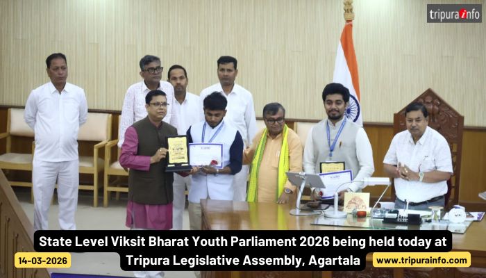 State Level Viksit Bharat Youth Parliament 2026 being held today at Tripura Legislative Assembly, Agartala.