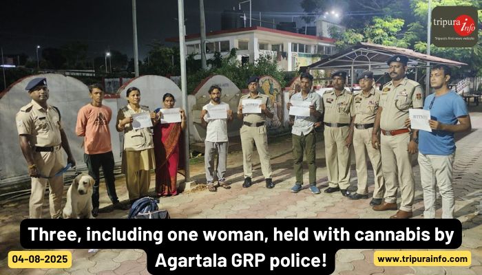 Three, including one woman, held with cannabis by Agartala GRP police!