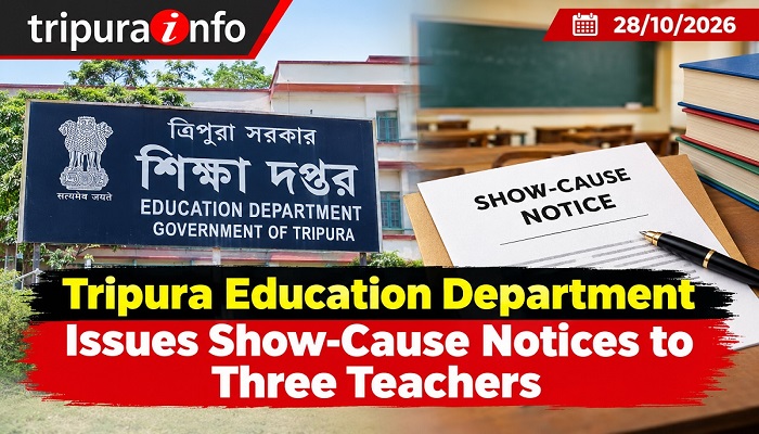 Tripura education department issues show-cause notices to three teachers
