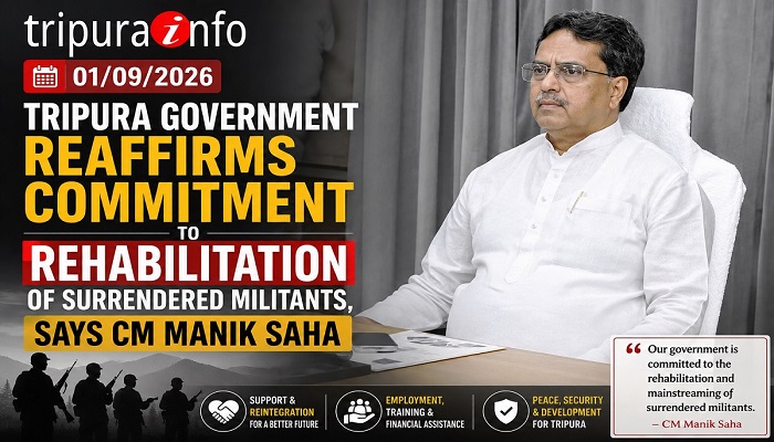 Tripura Government Reaffirms Commitment to Rehabilitation of Surrendered Militants, Says CM Manik Saha