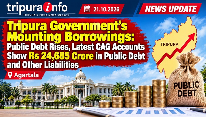 Tripura Government’s Mounting Borrowings: Public Debt Rises, Latest CAG Accounts Show Rs 24,685 Crore in Public Debt and Other Liabilities