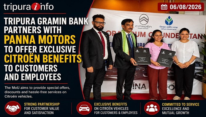 Tripura Gramin Bank Partners with Panna Motors to Offer Exclusive Citroën Benefits to Customers and Employees
