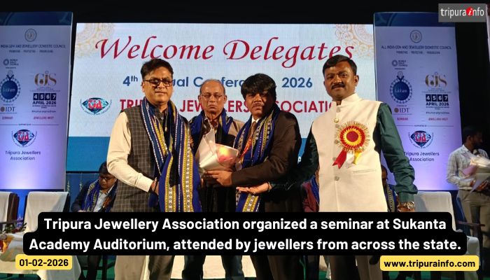 Tripura Jewellery Association organized a seminar at Sukanta Academy Auditorium, attended by jewellers from across the state.
